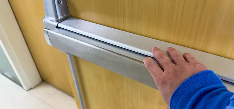 Installing a Push Bar on a Door West Hempstead